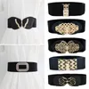 Belts 65cm Female Fashion Elastic Classic Black Waistband Wide Waist Stretch Belt For Women Cinch Accessories Dress Coat Clothing