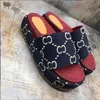 Nouveau 2022 plage pantoufles mode fond épais Designer femmes chaussures dessin animé Alphabet dame plate-forme en cuir talons lettre diapositives Sexy haut talon non