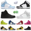 High Cut Hommes Femmes Chaussures Blanc Noir Auminum Syracuse Vast Grey University Rouge Chicago Bleu Royal Flash Lime Varsity Maize Reverse Hommes Baskets Sport Baskets