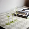 نظارات النبيذ المرتفعة الشمبانيا الزجاجية الكأس الكأس الفواكه الأخضر شمبانيا الزجاج الرائع ورائع تذوق الزجاج النبيذ 221124