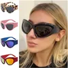 Lunettes de soleil mode unisexe œil de chat, monture surdimensionnée, lunettes Anti-UV, lunettes de Sport rétro ornementales