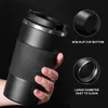 Water Bottles 380ml510ml Double Stainless Steel Thermos Mug with Nonslip Case American Coffee Cup Car Vacuum Flask Travel Insulated Bottle 221124