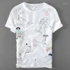 Men Terts Designer Italy Style Shirt Men Men White Fashion T-Shirt Mens Disual O-Deac