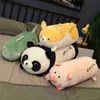 70100Cm Cartoon Cute Animals Peluche Cuscino Giocattolo Farcito Dinosauro Panda Maiale Shiba Inu Cane Pinguino Peluche Pop baby Bambini Lovelygift J220729