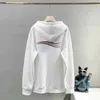 Designer Luxury Classic Balencigas Women Coke Wave Ballanciagas Hoodie Tech Hooded Paris Front and Back Letters Plysch tröja Herr- och kvinnors huvajacka White White