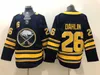 Buffalo Hockey Sabres 26 Rasmus Dahlin Jersey 53 Jeff Skinner Blank Reverse Retro 2022 Heritage Classic Team Color Navy Blue White Purple''Nhl''Shirt