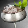 Wine Glasses Stainless Steel Wide Mouth Dish Cocktail Glass 450ML Copper Plated Cocktail Mojito Champagne Goblet Juice Coffee Cup Party Bar 221124