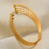 Bangle Dubai Arab Bead Gold Color Wedding Bangles For Women Bride Can OPen Bracelets Ethiopian/france/African/Dubai Jewelry Gifts