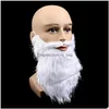 Decorações de Natal Decorações de Natal Desempenho de festa Props Santa Claus White Beard Braws