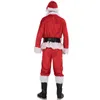 Thema Kostüm 5PCS Weihnachten Santa Claus Kostüm Erwachsene Anzüge Cosplay Outfits S-3XL 221124