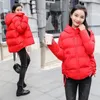 Womens Down Parkas Coats Winter Jacket Fashion Hooded Bread Service Jackets Thick Warm Cotton Padded Parka Female Outwear 221124