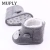 First Walkers Baby-Winterstiefel für Kleinkinder, geboren, niedliche Cartoon-Bär-Schuhe für Mädchen und Jungen, super warm haltende Schneefeld-Booties-Stiefel 221124