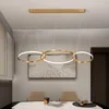 Chandeliers Modern Gold Rings Led Lighting Living Dining Room Decor Chandelier Lamp Bedroom Hanging Light Fixtures Luminaire