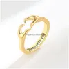 Band Rings Romantic Hands Than Heart Couple Ring For Women Men Geometric Palm Love Gesture Fashion Finger Rings Wedding Jewelry Love Dhsf2