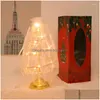 Christmas Decorations Christmas Decorations Crystal Xmas Tree Led Night Light Garland Decoration For Home Year Lamp Holiday Decorati Dhjtq