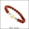 Pulsera de lapislázuli de lujo con cuentas, cuentas redondas de cristal transparente, pulseras de hilo de piedra natural Mticolor para mujer, envío directo J Dhgarden Dh5Uj