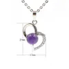 Pendentif Colliers Infinity Love Coeur Pendentif Collier Pour Femmes Fille Pierre De Naissance Cristal Chakra Yoga Bijoux Disponible Dans Divers Co Dhop0