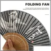 Party Favor Party Favor Event Supplies Festive Home Garden 1Pc Japanese Style Bamboo Folding Fan Dancing Handheld Fans Decor Drop De Dhth0