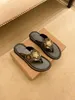Sandalias de zapatos de chanclas 202ss nuevas zapatillas planas bordadas el￩ctricas
