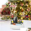 Christmas Decorations Christmas Decorations Village House Scene Houses Town With Warm White Led Light Battery Operate Ornament Drop Dhme1