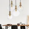 Подвесные светильники Post Modern Clear Glass Kitchen Hanging Compool Lightsures Creative Art Deco Loft Light