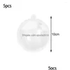 Party Decoration Party Decoration 8cm/10cm/12cm Clear Fillable Christmas Baubles Plastic Wedding Favors Balls Round Navidad Decorac Dhes9