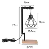 Table Lamps Retro Industrial Lamp Nordic Black Metal Cage Bedside Desk Light Lighting Fixture Vintage Adjustable Hanging EU Plug