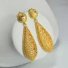 Dangle Earrings Annayoyo Ethiopian 1Pcs Long Flower Dubai Gold Color Earring For Women Girl African Wedding Jewelry Arab Middle East