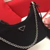 Designer nylon Tote bags triad fashion Chain purse woman luxury stray Crossbody Shoulder Bags attached Small pendant wallet Classic Shiny Handbag Zipper bag