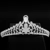 Crystal Wedding Water Drop Princess Crown Flower Tiara Fashion Bridal Wedding Tiaras Jewelry Accessories Birthday Cake Topper