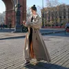 Frauen Blends Koreanischen Stil Lose Übergroßen X Lange Trenchcoat Zweireiher Gürtel Dame Mantel Windjacke Frühling Herbst Oberbekleidung Grau 221124