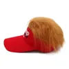 New Donald Trump 2024 Cap USA Berretti da baseball Parte superiore della parrucca Snapback President Hat Ricamo 3D all'ingrosso