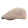 Berets Unisex Solid Hat For Men Women Summer Sboy Cap Thin Peaked Ivy Casual Duckbill Hats Boina Hombre Painter