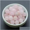Loose Gemstones Natural 8Mm Nonporousball No Holes Undrilled Chakra Gemstone Sphere Collection Healing Reiki Decor White Agate Stone Dhd8N