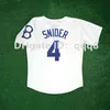 O beisebol da faculdade usa camisa de beisebol vintage do Brooklyn Jackie Robinson Sandy Koufax Duke Snider Pee Wee Reese Gil Hodges Roy Campanella Branco Tamanho S-xxxxl