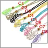 Party Favor Party Favor Handwoven Necklace Wax Line Cord Woven Pendants Diy Jewelry Crafts With Wooden Beads Women Neck Decor Mylarb Dhhac