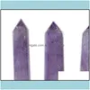 Konst och hantverk Arts and Crafts Gifts Home Garden Single Tip Crystal Column Natural Purple Crystals Stone Polish Party Dekorera bard DHFE9