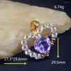 Pendant Necklaces Gemstonefactory Jewelry Big Promotion Yellow Gold Color Purple Topaz Zircon Women Ladies Mom Gifts Necklace 20223967