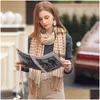 Scarves Plaid Scarves For Women Tassels Chunky Oversized Shawl Winter/Fall Warm Scarf Drop Delivery Fashion Accessories Hats Gloves Dh2Yn