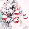 Decorazioni natalizie Decorazioni natalizie 10 Pz / lotto Campane Ciondolo appeso Rosso Campana bianca per la decorazione dell'albero Fai da te Mestiere Casa Suoni Dhjod