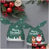 クリスマスの装飾クリスマスデコレーション50pcsスナックポーチクリスマス装飾パーティーサプライズイヤービスケットキャンディバッグクッキーバッグバキンdhhyj
