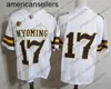 NCAA Wyoming #17 Josh Allen Brown White Jersey Coffee Cheap College Football Stitcehd No Name Men Youth Kid Women Adult S-3XL