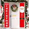 Julekorationer 1 pardekoration för hem Nötknäppare Soldat Banner Ornament Door Curtain Navidad Year Gifts 221123