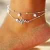 Fußkettchen Huitan Mode 2 Teile/satz Für Frauen Barfuß Sandalen Armband Knöchel Am Bein Imitation Perle Ketten Party Sommer Schmuck