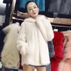 Women's Fur Faux Mink Coat Women Autumn Winter Hooded Long s Thick Warm Female Top White Black IOQRCJV W7 221123