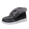 Stivali Donna Caviglia Donna Inverno Caldo Peluche Pelliccia Neve Scarpe in pelle scamosciata Slip on Comode calzature femminili 221123