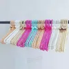 Metal Pearl Beaded Pants Hanger Clothes Coat Pearls Bead Hanger With Bowknot 40cm Clothing Trouser Dress Skirts Display Hangers BH8000 TQQ