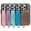 Luxury Mandala Leather Case For iPhone 15 14 13 12 Mini 11 Pro XR XS Max PU Wallet Phone Bags Cover for samsung S23 S22