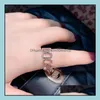 Band Rings Hollow Chain Rings Band Finger Women Open Justerbar Rose Gold Knuckle Street Style Personlig modesmycken Drop Del DH51O