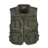 Men's Vests Unloading Vest Tactical Webbed Gear Coat Summer Pographer Waistcoat Tool Many Pocket Mesh Work Sleeveless Jacket Male 221124